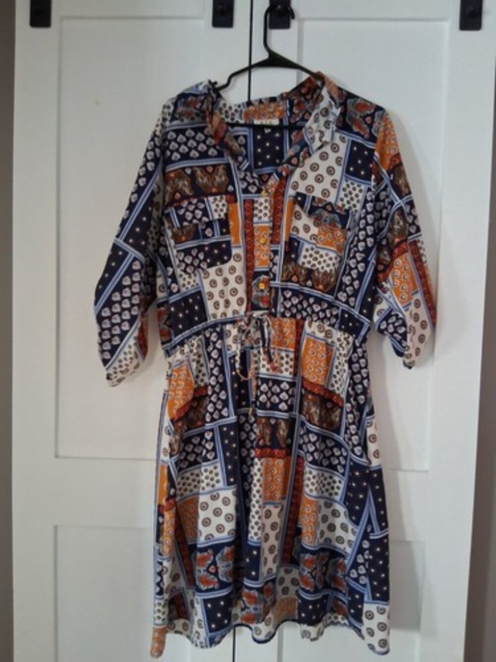 Share MPH collection - beautiful button up dress- 3xl - flowy- shades of blue